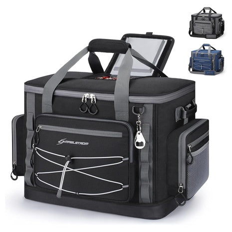 80 Can Soft Sided Cooler Bag with Insulated Hard-Bottom