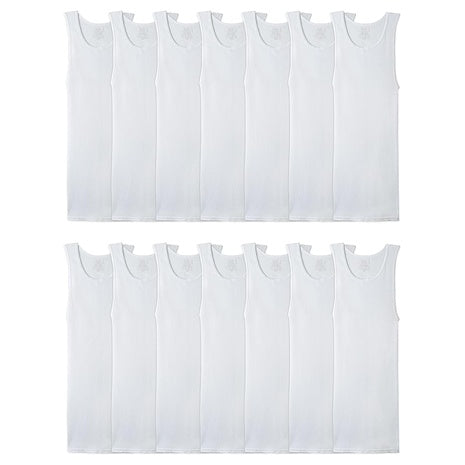 14-Pack Fruit of the Loom Moisture Wicking Tank Undershirts