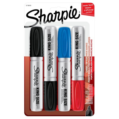 4-Pack Sharpie King Size Permanent Markers