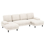 4-Seat CONCETTA U-Shaped Sectional Sofa W/ Double Chaise Set