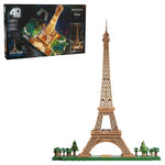 252-Piece 4D Build Architect Series Eiffel Tower 3D Model Kit W/ LED Lights