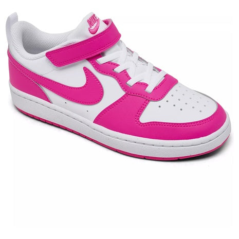 Nike Little Girls Court Borough Low Recraft Fastening Strap Casual Sneakers