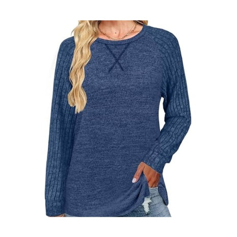 Amazon Crew Neck Sweater with Ribbed Sleeves (5 Colors)