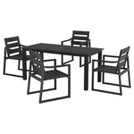 5-Piece LUE BONA Recycled Plastic HDPS Outdoor Dining Set