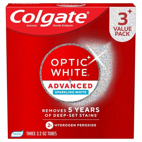 3-Pack Colgate Optic White Advanced Toothpaste