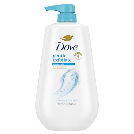 Dove Gentle Body Wash with Pump, Exfoliate with Sea Minerals
