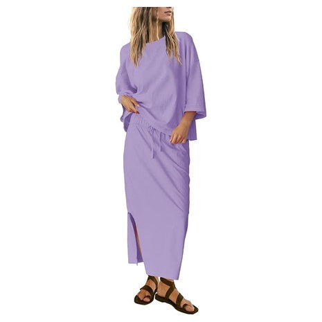 2 Piece Oversized Maxi Skirt Set (11 Colors)