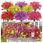 24 Bundles Artificial Outdoor Flowers