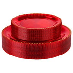 60 Red & Gold Disposable Plates