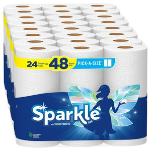 24 Double (=48 Reg) Rolls of Sparkle Paper Towel