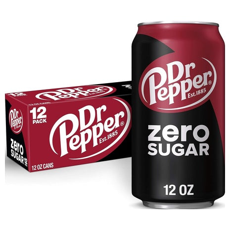 12 Cans Dr Pepper Zero Sugar