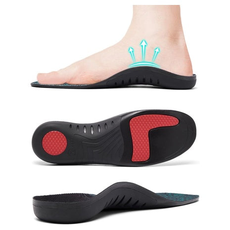 Unisex 220+ lbs Heavy Duty Support Pain Relief Plantar Fasciitis Insoles