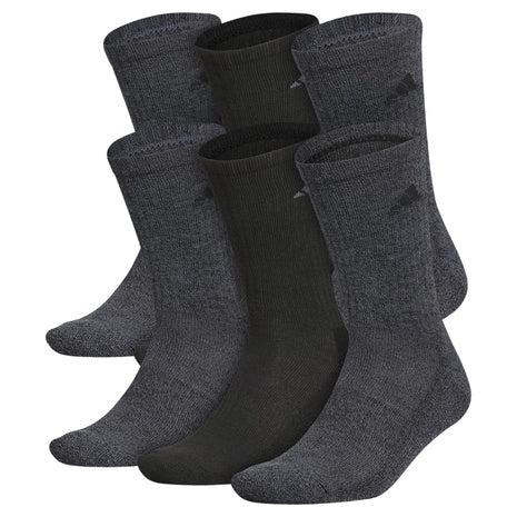 6-Pack Men's adidas Athletic Cushioned Crew Socks (M/L)