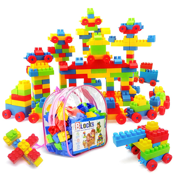 Juego de juguetes de bloques de construcción de 130 piezas