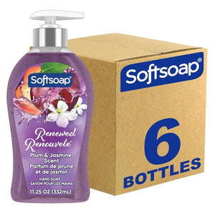 6 Pack of 11.25oz Softsoap Energized Liquid Hand Soap, Plum and Jasmine Scent