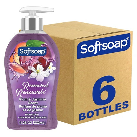 6 Pack of 11.25oz Softsoap Energized Liquid Hand Soap, Plum and Jasmine Scent