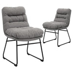 2 Checkered Fabric Kitchen Chairs