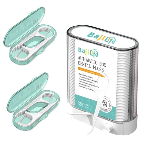 104-Count Dental Floss Pick Dispenser Set W/ 2 Portable 8-Count Travel Boxes