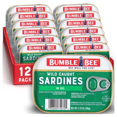 12-Pack Bumble Bee Sardines in Oil