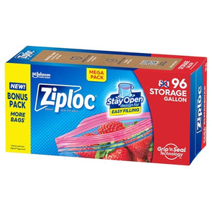 Pack of 96 Ziploc Gallon Food Storage Bags