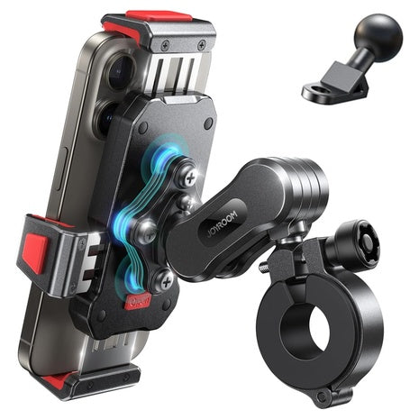 JOYROOM Aluminum Alloy Motorcycle Phone Mount With Vibration Dampener