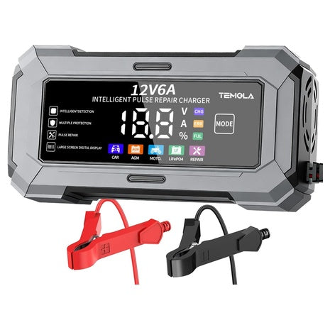 Temola 12V 6A Automatic Battery Charger & Maintainer