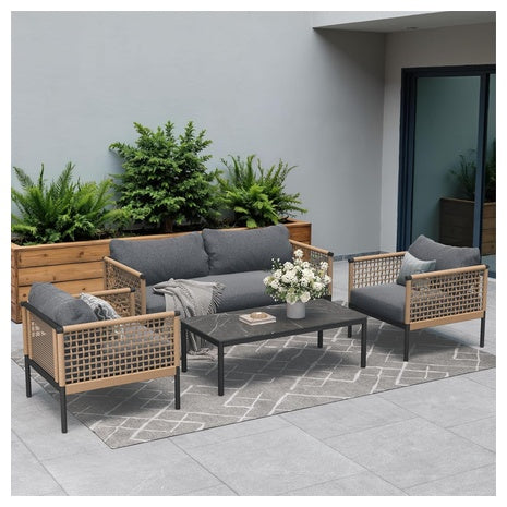 4-Piece Grand Patio Outdoor Conversation Set