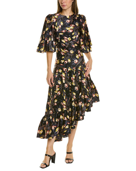 Vestido Cinq à Sept Kossa de seda