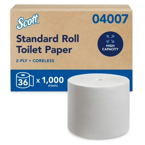 36-Pack Of 1000-Sheet Scott Professional Coreless 2-Ply Toilet Paper Rolls