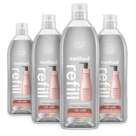 4-Pack Method Premium Foaming Hand Wash Refill (28oz)