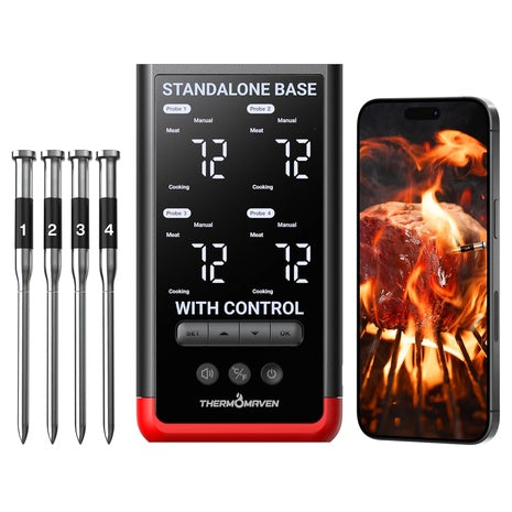 ThermoMaven P4 Smart Bluetooth Wireless Food Thermometer W/ 4 Probes