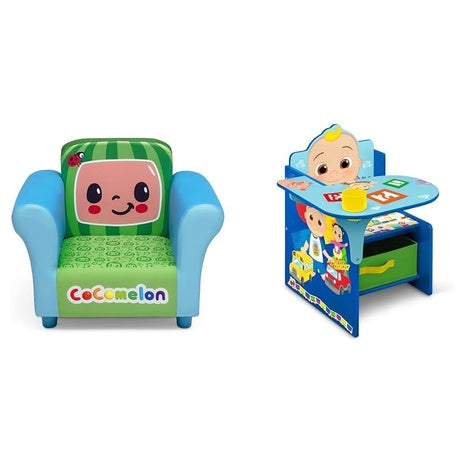2-Piece Delta CoComelon Chair And Desk With Storage Bin Set