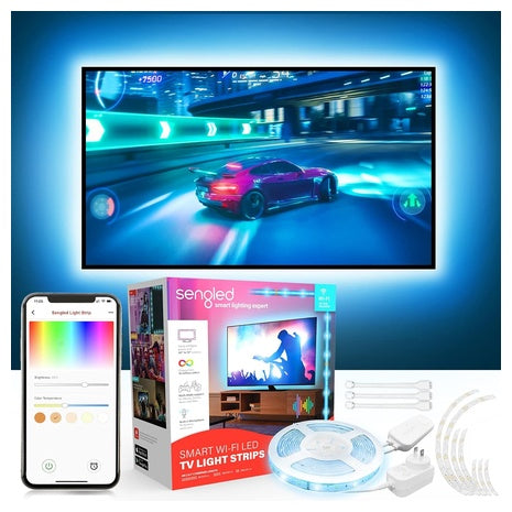 Sengled Smart LED Back Strip Lights For 45-75" TVs With Audio Sync