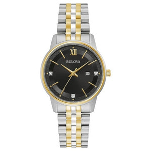 Bulova Ladies' Classic Diamond Two-Tone Gold Stainless Steel Watch