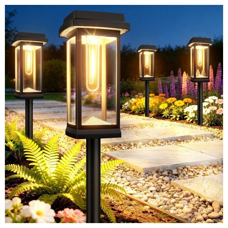 8-Pack TuyLuxe Outdoor Solar Pathway Lights