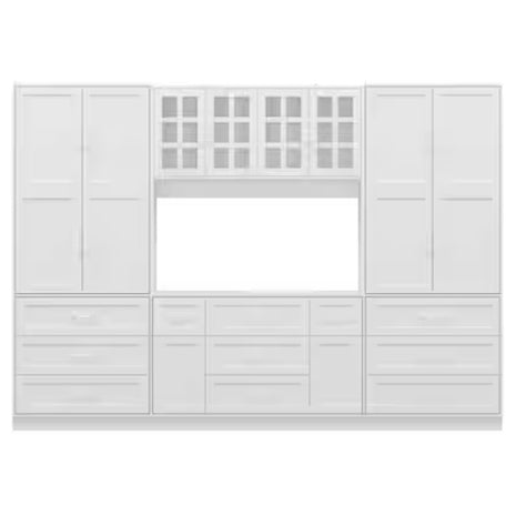 78.7" Office Storage Cabinet With 13 Shelves And 11 Drawers