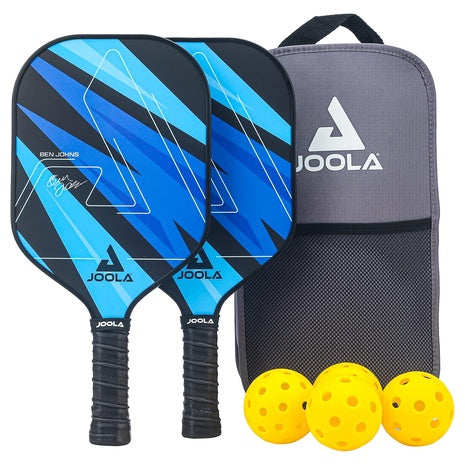Joola Fiberglass Pickleball Set W/ 2 Paddles, 4 Balls & Carry Bag