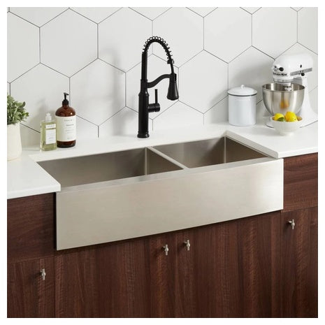 Signature Hardware 304 Stainless Steel 16 Ga 60/40 Split
