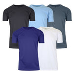 5-Pack Men's Crew Neck Moisture Wicking Quick Dry Tee