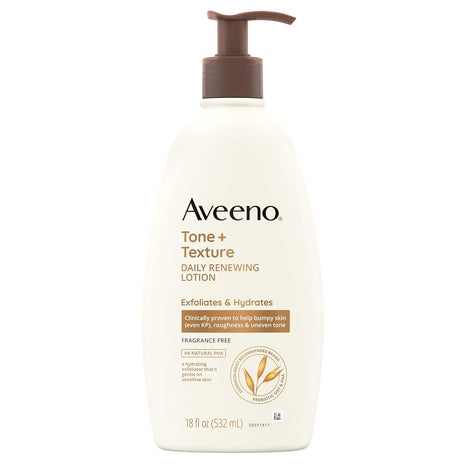 Pump Bottle Aveeno Tone & Texture Daily Renewing Body Lotion