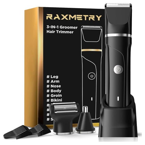 Men's 3-in-1 Waterproof Beard & Body Hair Trimmer