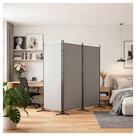 6-Ft 3-Panel Folding Room Divider