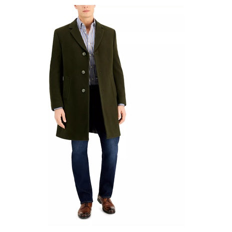 Nautica Men's Barge Classic Fit Wool Cashmere Blend Solid Overcoat