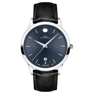 Movado 1881 Men's Swiss Automatic Movement Watch with Blue Dial