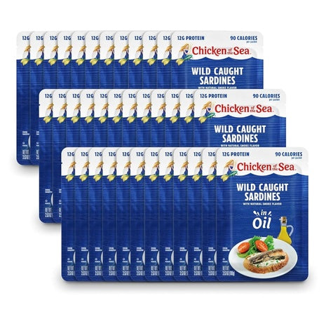 36 Packets Chicken of the Sea Sardines in Oil