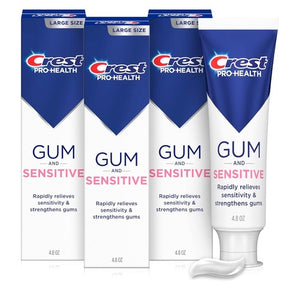 3-Pack 4.8oz Crest Sensitive and Gum Toothpaste