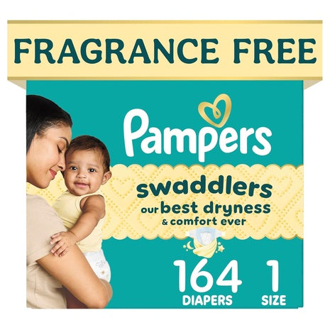 164 Pampers Swaddlers Size 1 Diapers