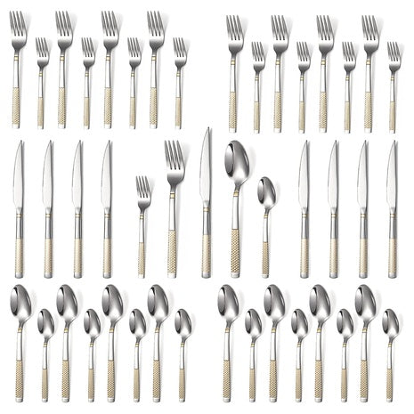 40-Piece Stainless Steel Silverware Set