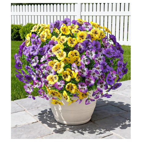 20-Piece Artificial Fake Pansy Flowers