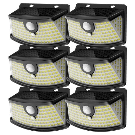 6-Pack 120 LED Solar Motion Sensor Lights